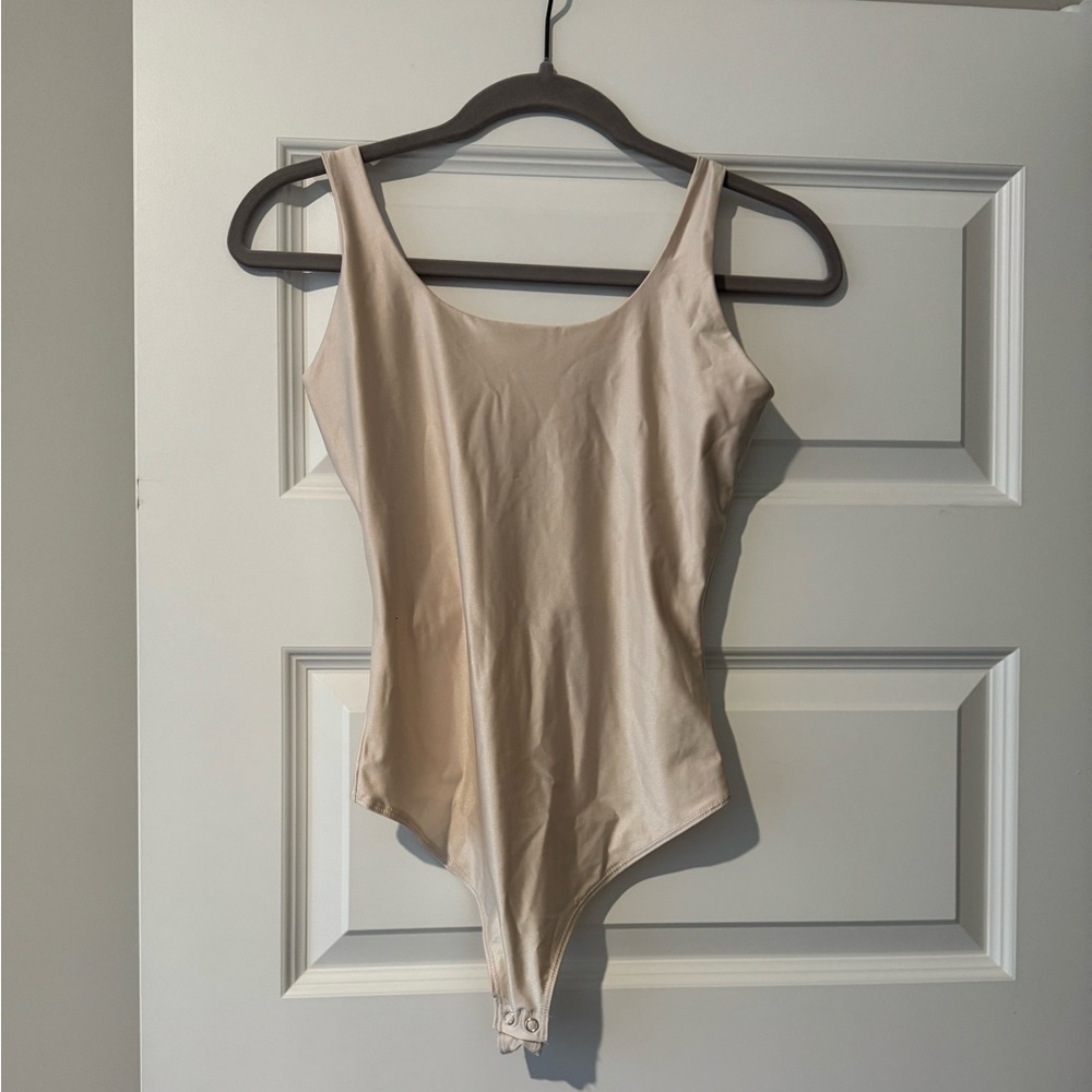 Wild Fable Cream Satin Bodysuit